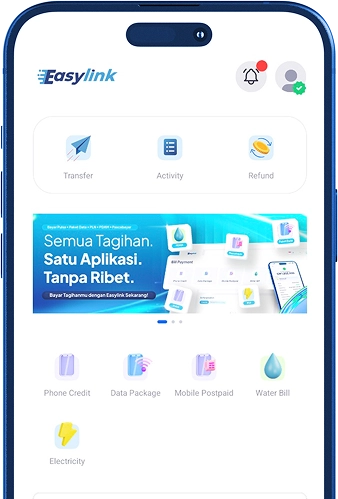 Tampilan aplikasi Easylink